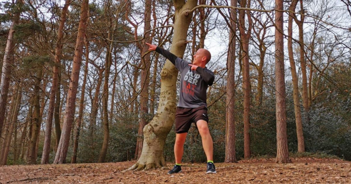 Technical Engineer completing marathon for Derian House